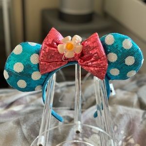 Disney Sequin Polka Dot ears with flower